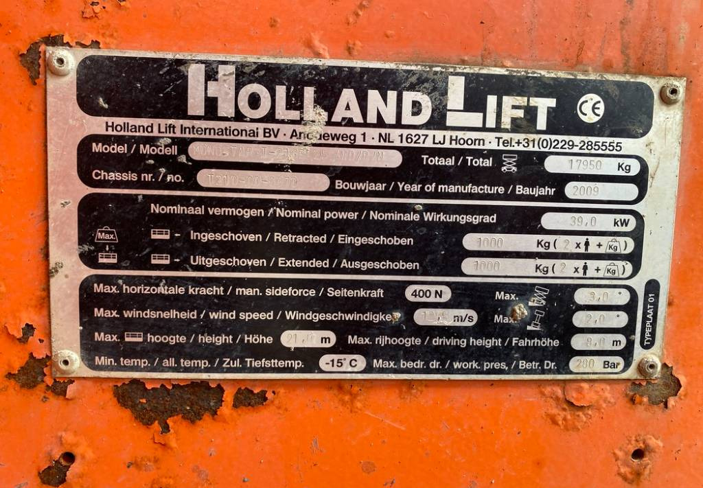 Leasing Holland Lift T210DL25 4WD Diesel T-210DL25 Scissor WorkLift 23M  Holland Lift T210DL25 4WD Diesel T-210DL25 Scissor WorkLift 23M: φωτογραφία 10