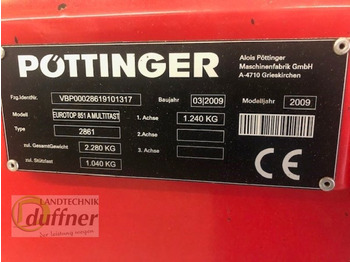 Χορτοσυλλέκτης Pöttinger Eurotop 851: φωτογραφία 5