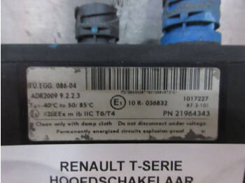 Ηλεκτρικό σύστημα για Φορτηγό Renault 21964343 HOOFTSCHAKELAAR T 460 EURO 6: φωτογραφία 2