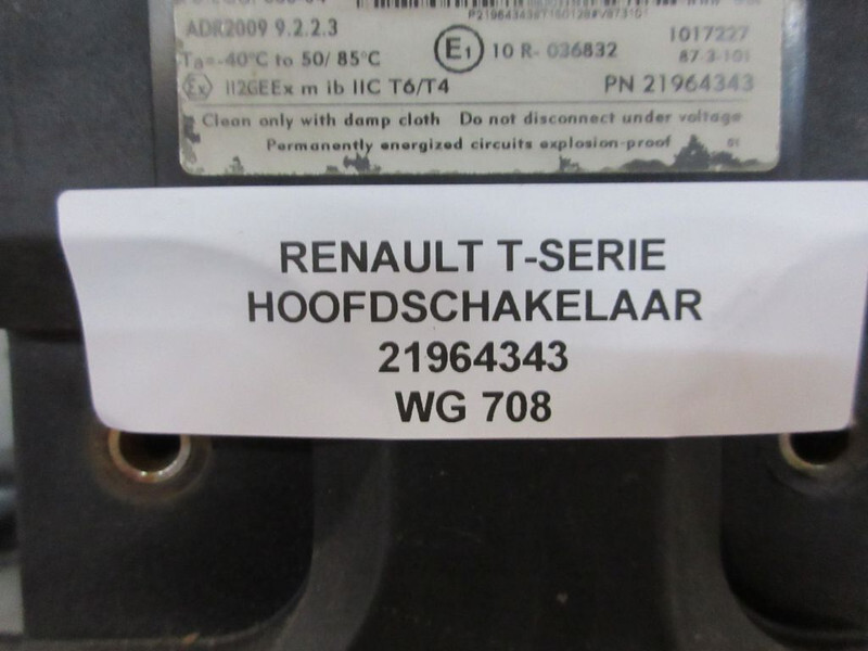 Ηλεκτρικό σύστημα για Φορτηγό Renault 21964343 HOOFTSCHAKELAAR T 460 EURO 6: φωτογραφία 3