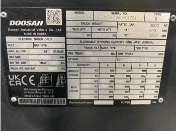 Ηλεκτροκίνητο περονοφόρο Doosan B30X-7 PLUS: φωτογραφία 5