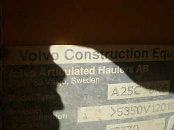 Αρθρωτό φορτηγό VOLVO A25C S/N: 12019 (1998) Y S/N: 12026 (1999): φωτογραφία 2 Αρθρωτό φορτηγό VOLVO A25C S/N: 12019 (1998) Y S/N: 12026 (1999): φωτογραφία 2