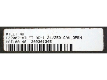 Ηλεκτρονική μονάδα ελέγχου για Ανυψωτικό μηχάνημα Atlet FZ2007 | Rijregeling Drive controller ZAPI AC1 FZ2007 24/250A can open sn.: φωτογραφία 2 Ηλεκτρονική μονάδα ελέγχου για Ανυψωτικό μηχάνημα Atlet FZ2007 | Rijregeling Drive controller ZAPI AC1 FZ2007 24/250A can open sn.: φωτογραφία 2