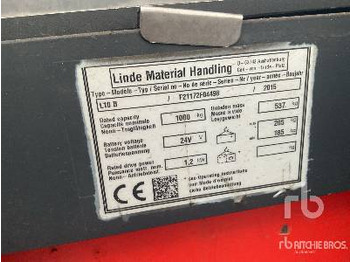 Ηλεκτροκίνητο περονοφόρο LINDE L10B Electric: φωτογραφία 5