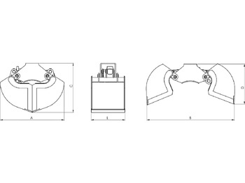 Καινούριο Κάδος τύπου αχιβάδας για Γερανός παπαγάλος Clamshell bucket with sidewalls BV-L 320: φωτογραφία 3 Καινούριο Κάδος τύπου αχιβάδας για Γερανός παπαγάλος Clamshell bucket with sidewalls BV-L 320: φωτογραφία 3