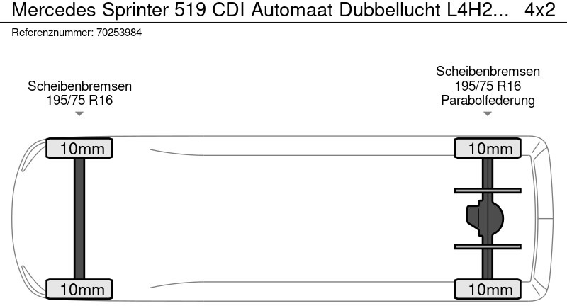 Καινούριο Βαν Mercedes-Benz Sprinter 519 CDI Automaat Dubbellucht L4H2 XXL 3500kg trekhaak ACC LED Camera Navi 16m3 Airco Trekhaak: φωτογραφία 20