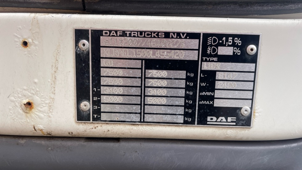 Φορτηγό κόφα DAF LF 150 EURO 6 7.5 TONNE: φωτογραφία 12