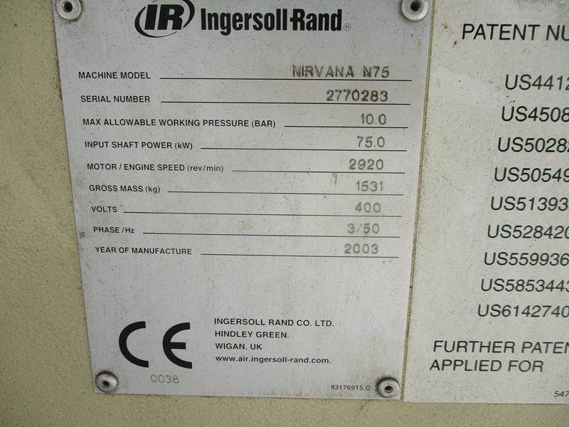 Αεροσυμπιεστής Ingersoll Rand N 75: φωτογραφία 11