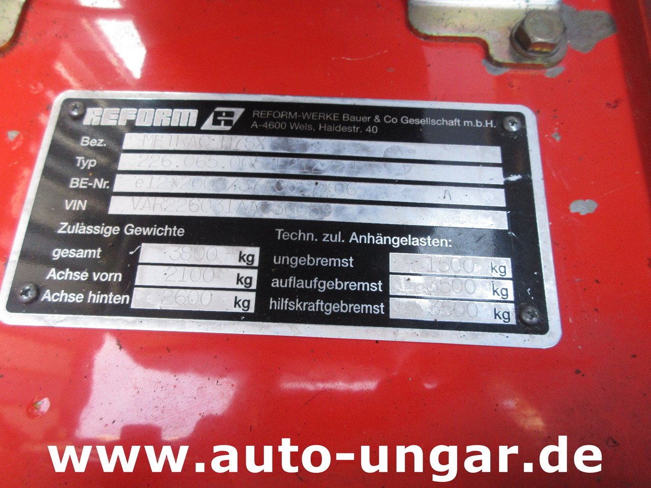 Τρακτέρ REFORM Metrac H7SX Baujahr 2013 4x4x4 Front- und Heckzapfwelle Motorschaden: φωτογραφία 24