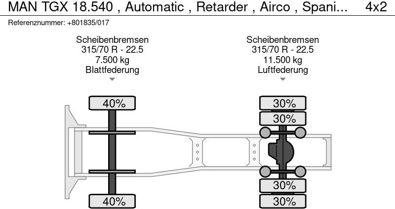 Τράκτορας MAN TGX 18.540 , Automatic , Retarder , Airco , Spanish truck: φωτογραφία 15