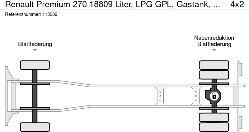 Φορτηγό βυτιοφόρο Renault Premium 270 18809 Liter, LPG GPL, Gastank, Steel suspension: φωτογραφία 16